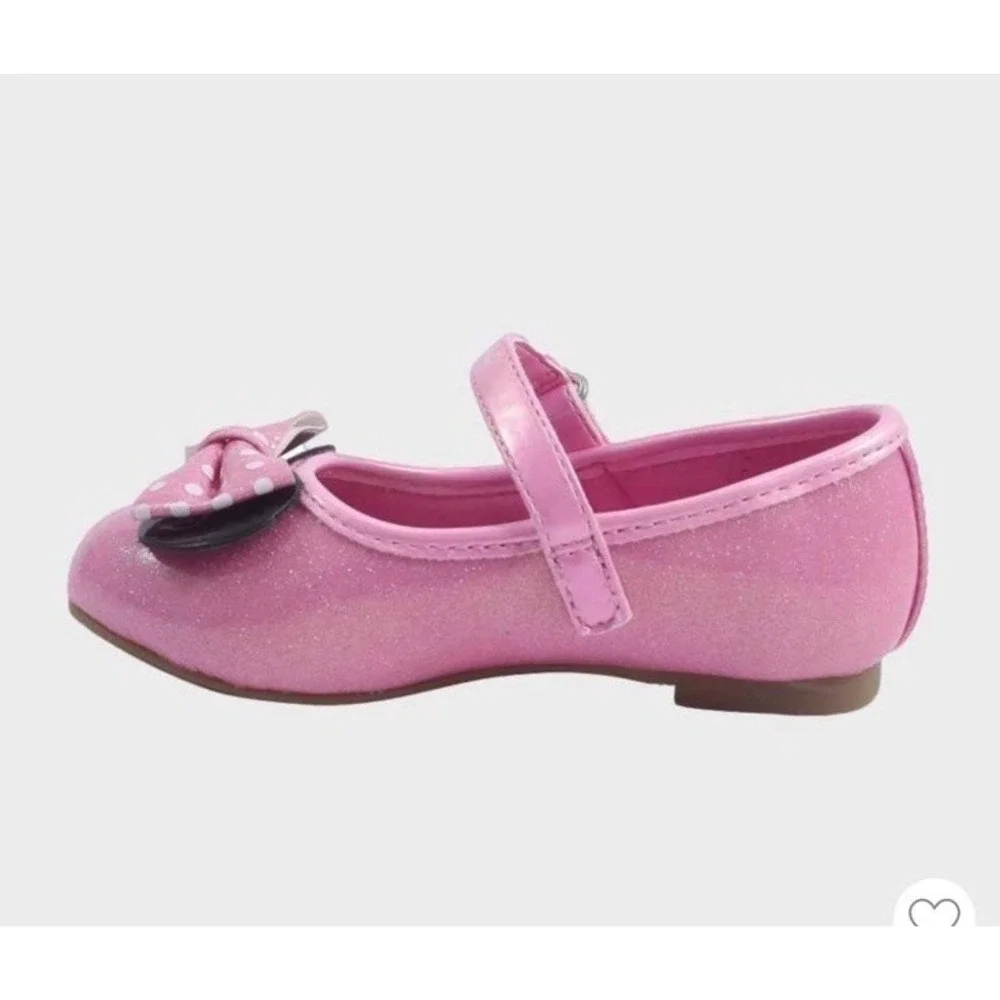 Toddler girls size 12 Minnie mouse pink ballet flats